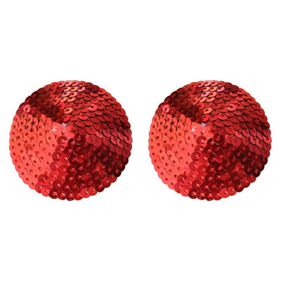 Nipple Pasties - Red Sequin mini Cones