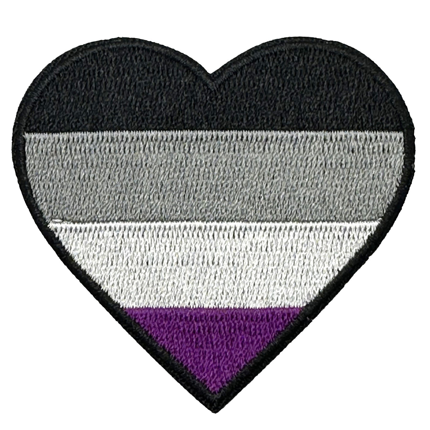 Asexual Heart Embroidered Iron-On Patch