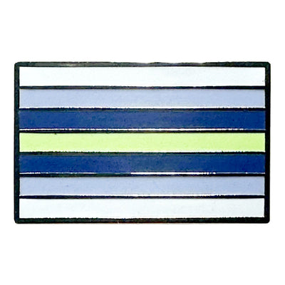 Boxflux Pride Flag Silver Metal Rectangle Lapel Pin Badge