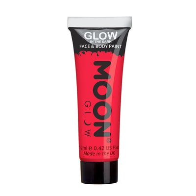 Moon Creations Glow In The Dark Face & Body Paint - Red