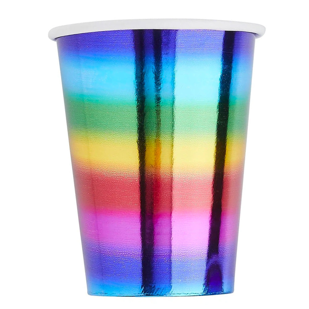 Gay Pride Rainbow Foil Paper Cups (10 Pack)