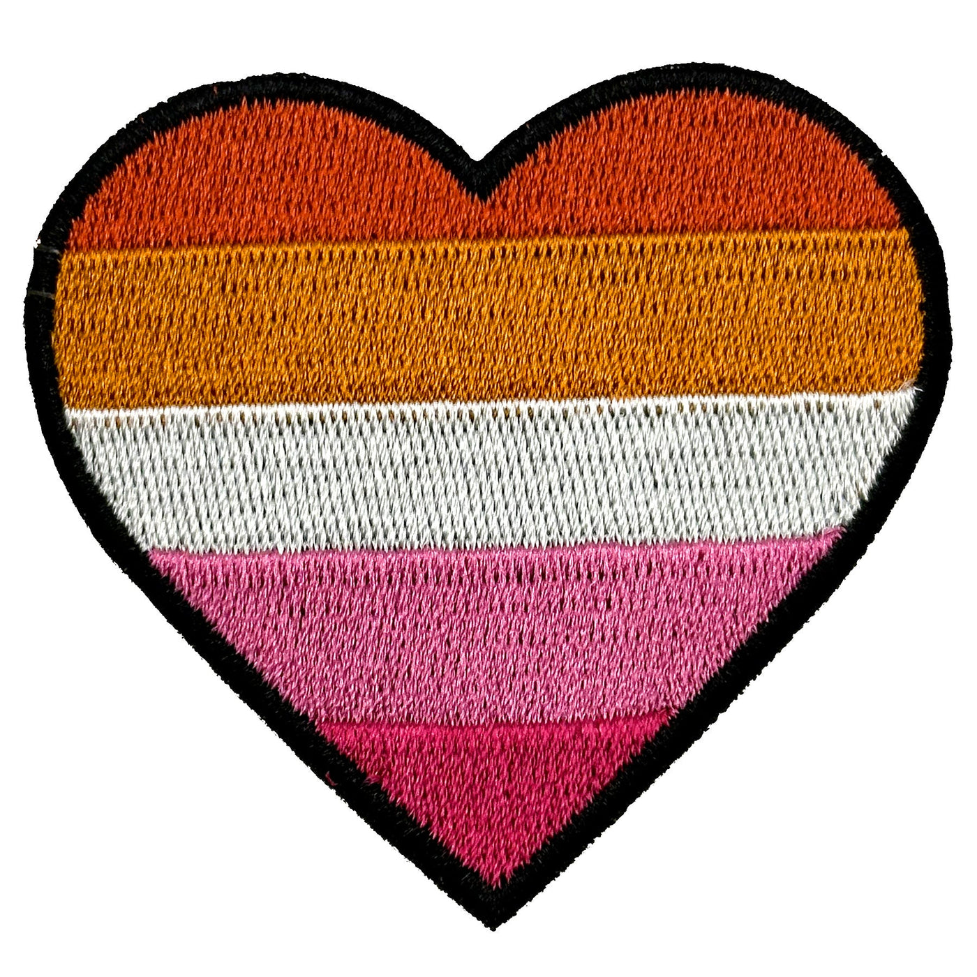Lesbian Heart Embroidered Iron-On Patch