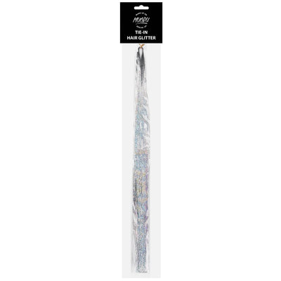 MUOBU Tie-In Holographic Hair Glitter Tinsel - Silver