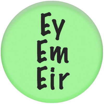 Pronoun Ey/Em/Eir Small Pin Badge (Green)