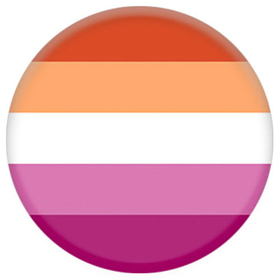 Lesbian Pride (5 Colour Orange/Pink) Flag Small Pin Badge
