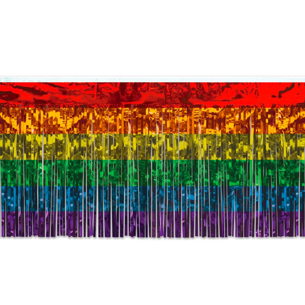 Gay Pride Rainbow Metallic Table Skirting 14ft (55048-RB)