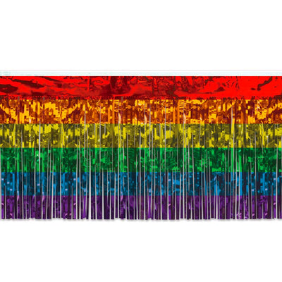 Gay Pride Rainbow Metallic Table Skirting 14ft (55048-RB)