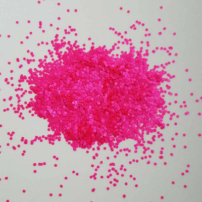 Shocking Pink - Pink UV Mini Hexagon Glitter