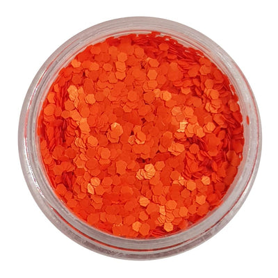 Orange Gina - Orange UV Mini Hexagon Glitter