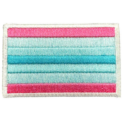 Transmasculine Flag Rectangular Embroidered Iron-On Festival Patch