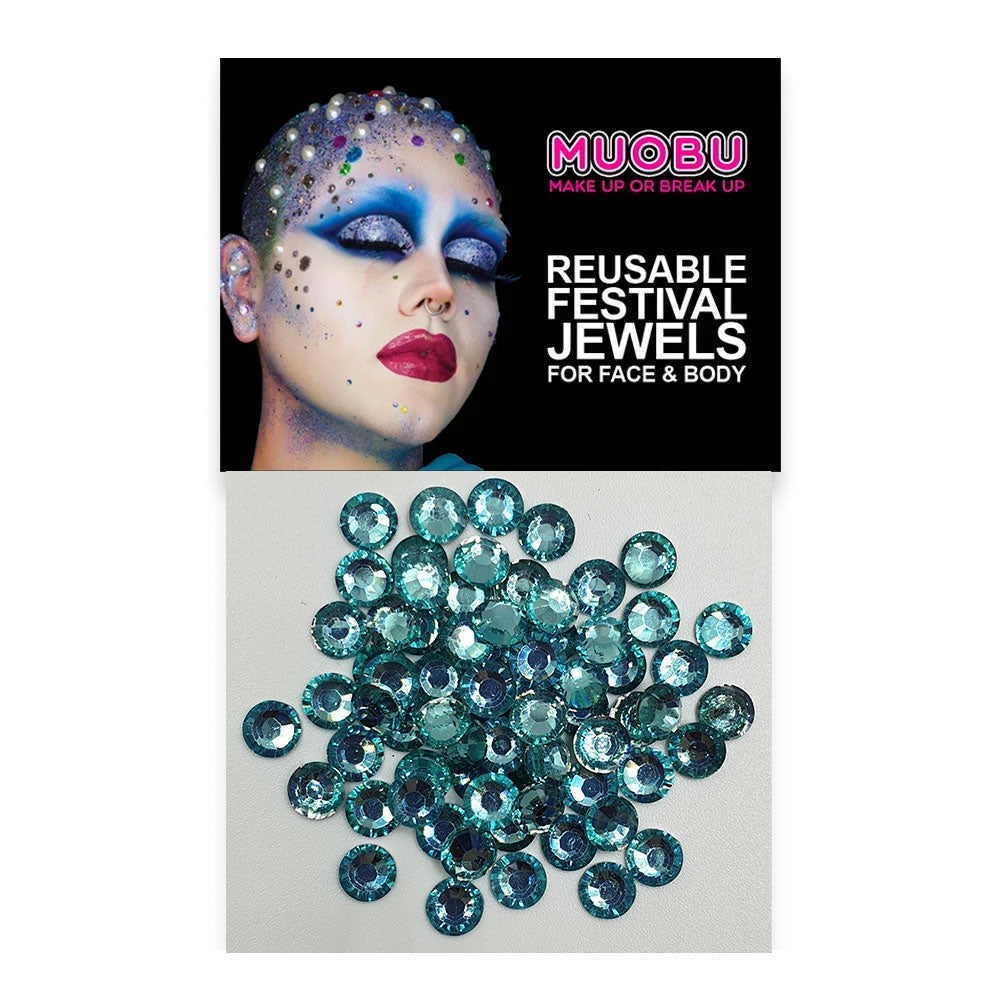 Face Gems – 4 Stück Festival Gesichtsjuwelen, Strass & Acryl, Für Partys & Events (UK Company)