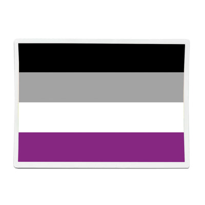 Asexual Pride Flag Rectangle Vinyl Waterproof Sticker