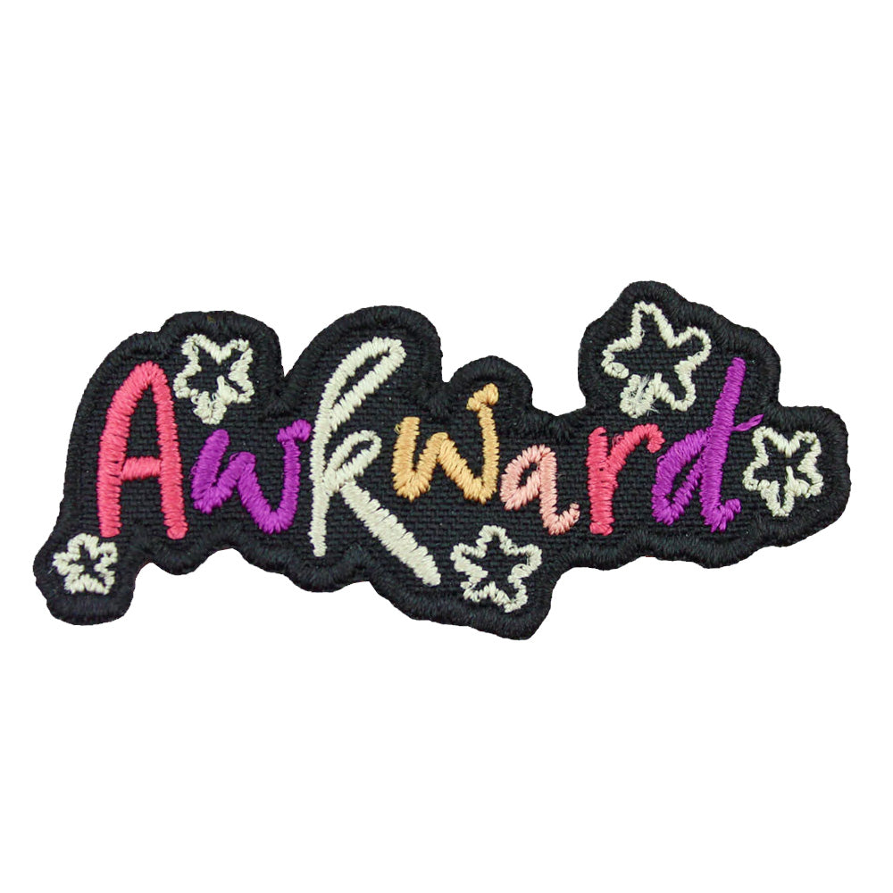 Awkward Embroidered Iron-On Patch