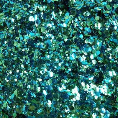 Biodegradable Blue & Green Festival Glitter (Metallic Chunky Glitter Mix) - BioAquarius
