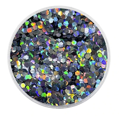 MUOBU Biodegradable Graphite Glitter - Mini Hexagon Holographic Glitter