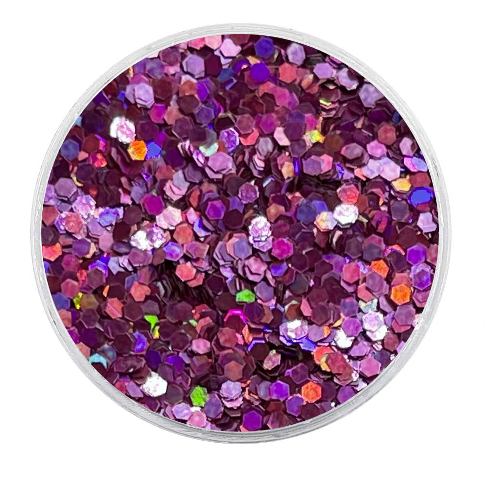 Biodegradable Holographic Pinky Purple Glitter - Mini Hexagons Glitter