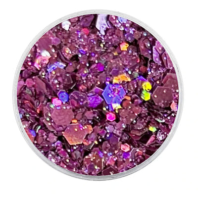 MUOBU Biodegradable Purple Mixed Glitter - Holographic Festival Chunky Glitter Mix (BioPurps)