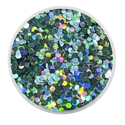 MUOBU Biodegradable Turquoise Glitter - Mini Hexagon Holographic Glitter