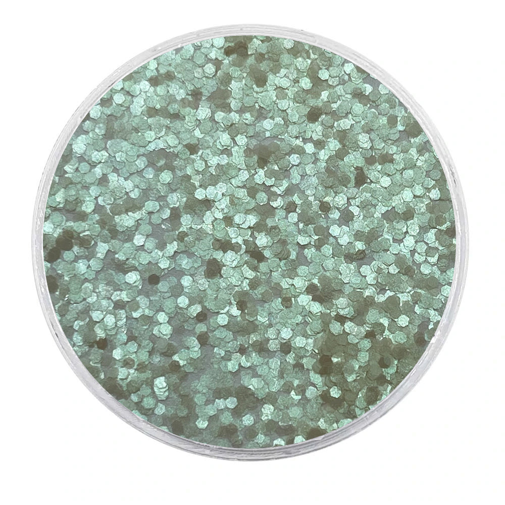 MUOBU Biodegradable Green Opal Glitter - Mini Hexagon Iridescent Glitter