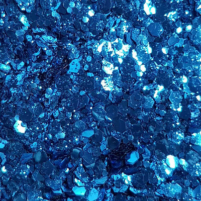 Biodegradable Dark Blue Festival Glitter (Metallic Chunky Glitter Mix) - BioRoyale