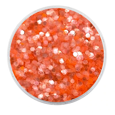 Biodegradable UV Orange Glitter - Mini Hexagons Glitter