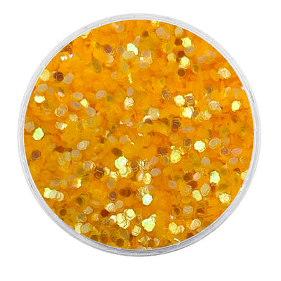 Biodegradable UV Iridescent Tangerine Glitter - Mini Hexagons Glitter