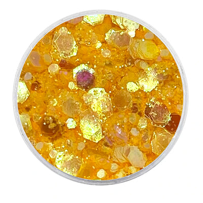 Biodegradable UV Iridescent Tangerine Glitter - Festival Glitter Mix