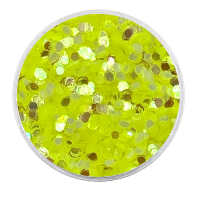 Biodegradable UV Iridescent Yellow Glitter - Mini Hexagons Glitter