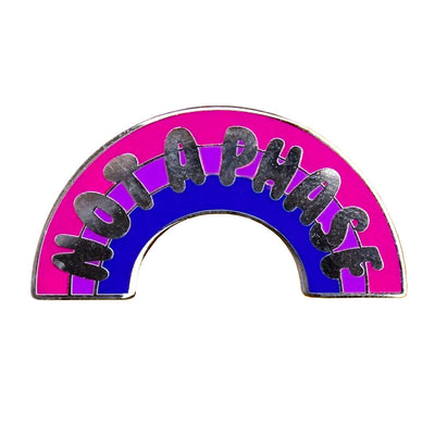 Bisexual Not A Phase Enamel Pin