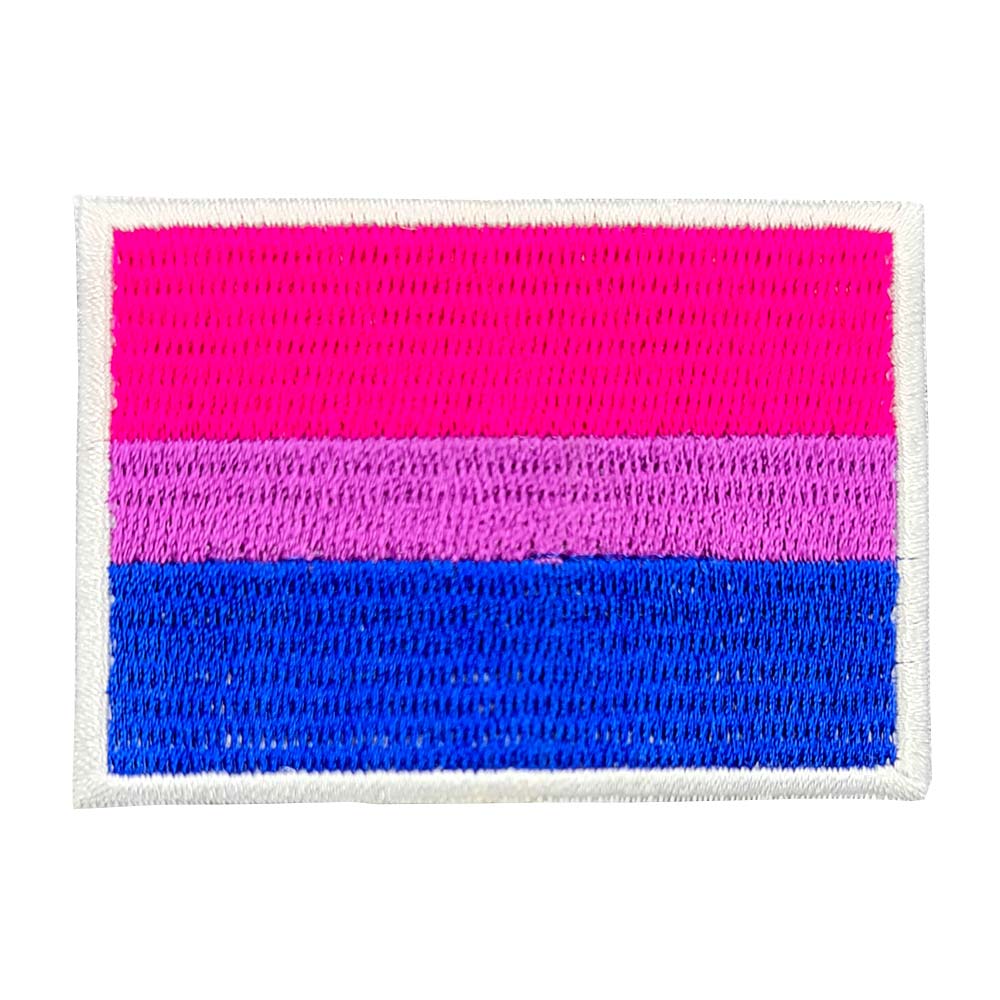 Bisexual Flag Rectangular Embroidered Iron-On Festival Patch