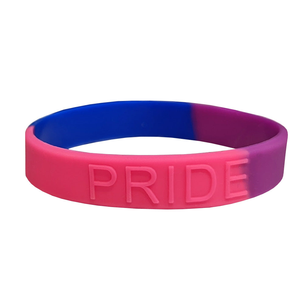 Bi Pride Bisexual Silicone Wristband