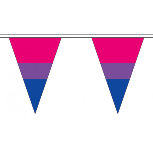Bisexual Pride Flag Cloth Bunting Small (5m x 12 flags)