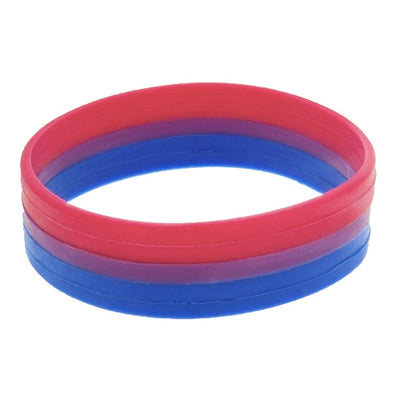 Bisexual Flag Colours Silicone Wristband Large