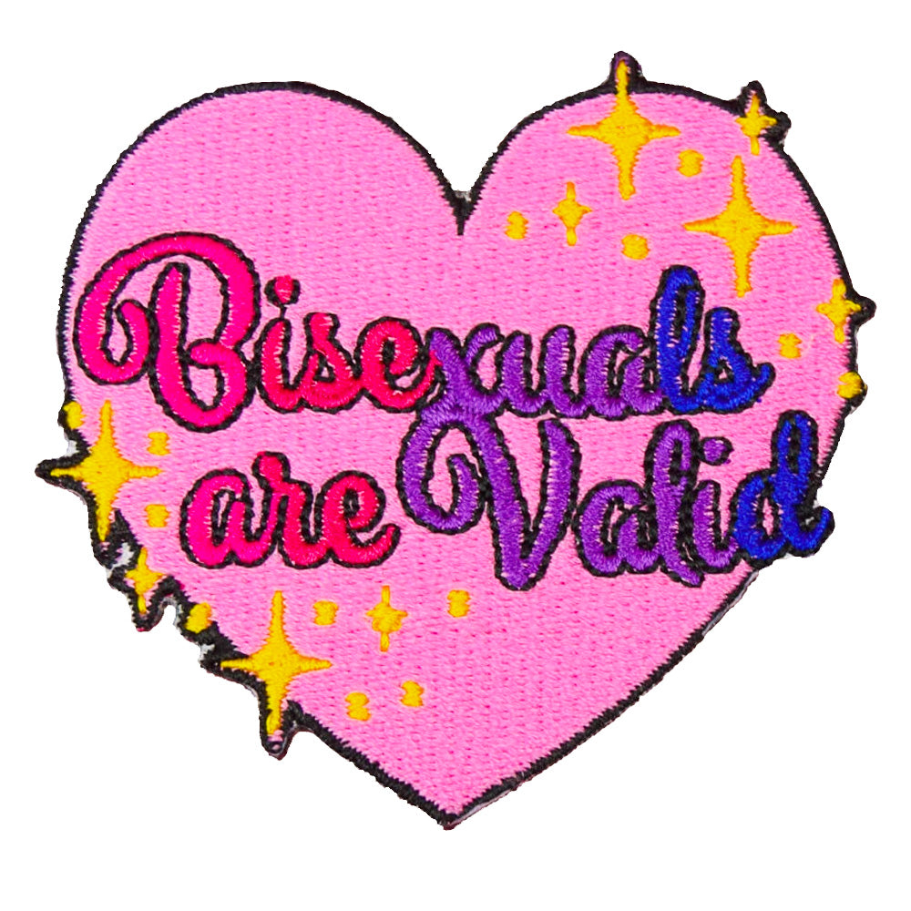 Bisexuals Are Valid Embroidered Iron-On Festival Patch