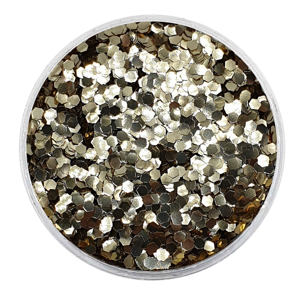 MUOBU Biodegradable Champagne Glitter - Mini Hexagon Metallic Glitter
