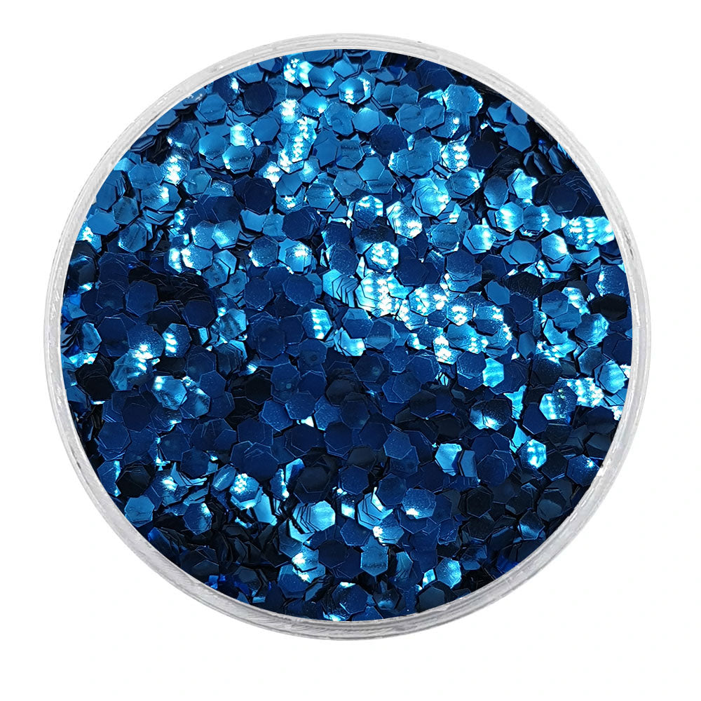 MUOBU Biodegradable Dark Blue Glitter - Mini Hexagon Metallic Glitter