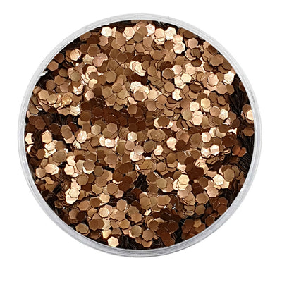 MUOBU Biodegradable Dark Bronze Glitter - Mini Hexagon Metallic Glitter