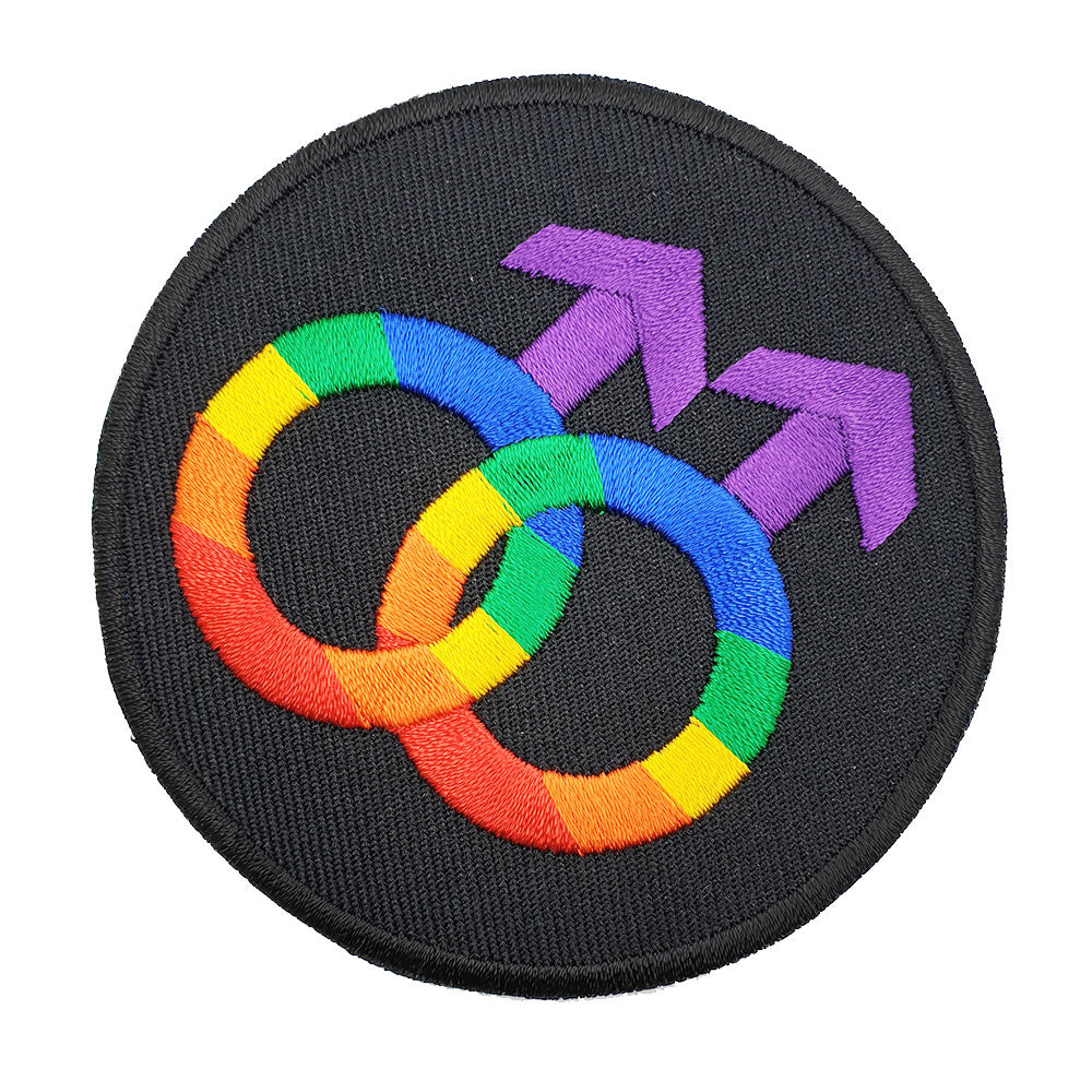 Gay Pride Rainbow Double Venus Iron-On Patch