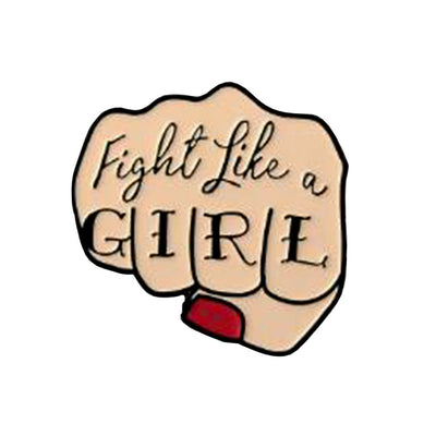 Fight Like A Girl Enamel Pin