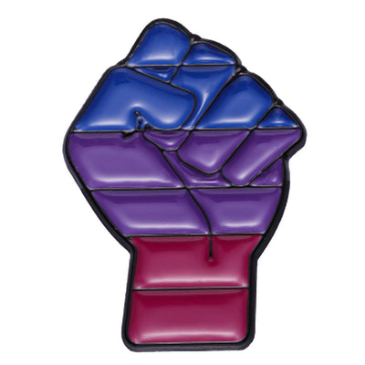 Bisexual Power Fist Enamel Pin