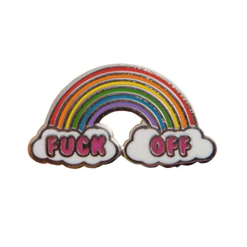 F*ck Off Rainbow Enamel Festival Pin