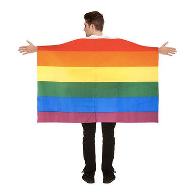 Gay Pride Rainbow Flag Cape With Sleeves
