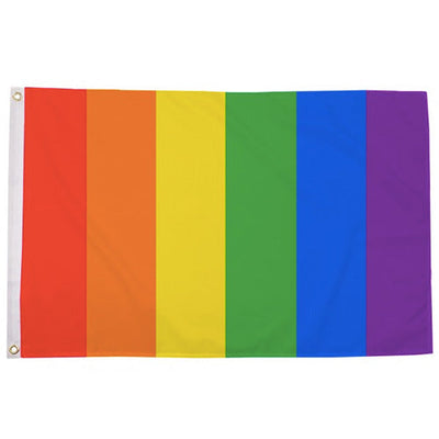 Gay Pride Rainbow Vertical Stripes Flag (5ft x 3ft Premium)