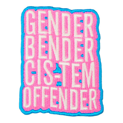 Gender Bender Cis-Tem Offender Embroidered Iron-On Festival Patch