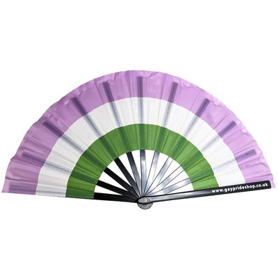 Genderqueer Flag Cracking Fan - Large 33cm