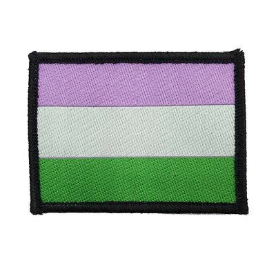 Genderqueer Flag Embroidered Iron-On Patch