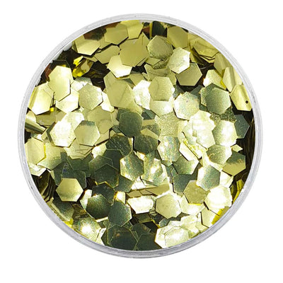 MUOBU Biodegradable Gold Glitter - Chunky Hexagon Metallic Glitter