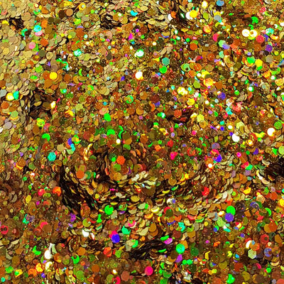 Gold Festival Glitter (Holographic Chunky Glitter Mix) - Gold Shimmer