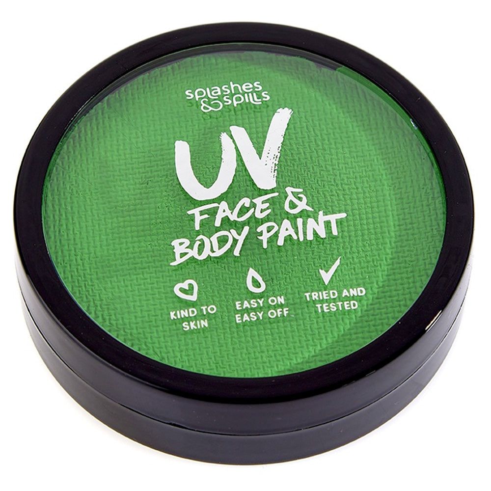 Splashes & Spills UV Face & Body Paint Cake - Green
