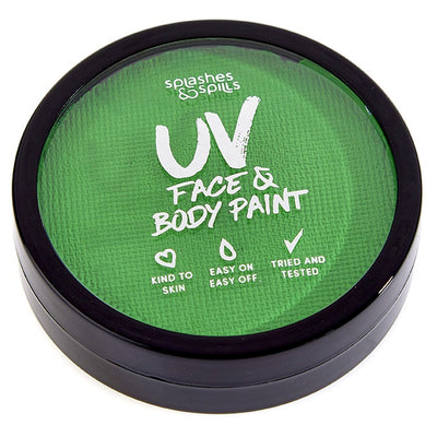 Splashes & Spills UV Face & Body Paint Cake - Green